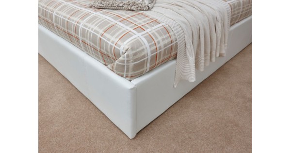 Henley white leather ottoman deals storage bed